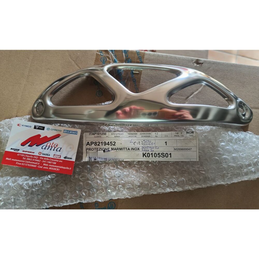 PROTEZIONE MARMITTA INOX APRILIA AP8219452