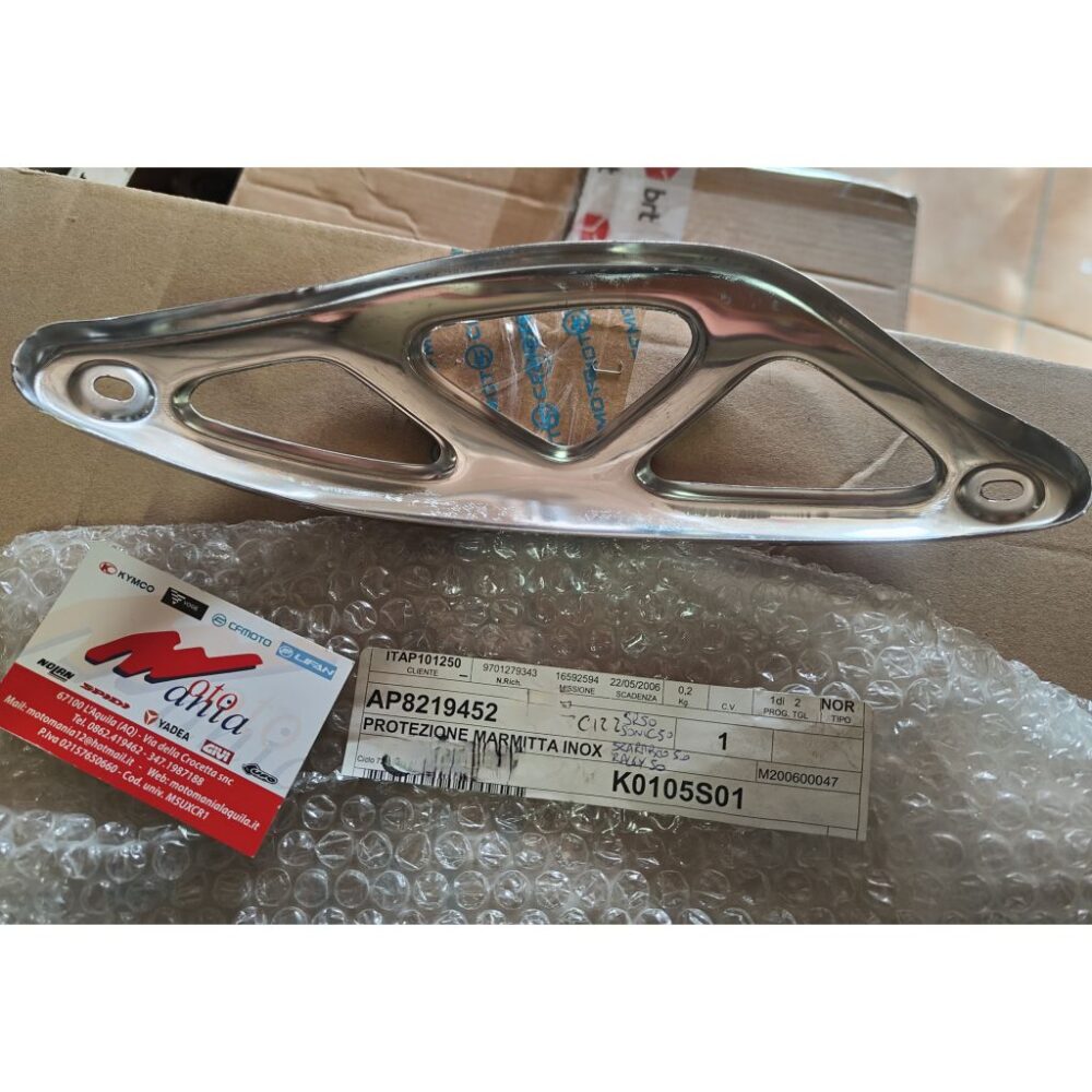 PROTEZIONE MARMITTA INOX APRILIA AP8219452